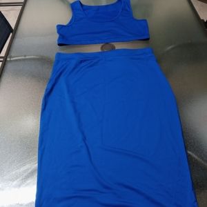 New without tag - 2 piece crop top & pencil skirt.